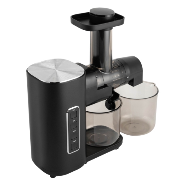 Spremiagrumi elettrico per frutta e verdura da 150 W con 2 tazze per spremere mele, arance, angurie, verdure, 27 x 22 x 11 cm, nero