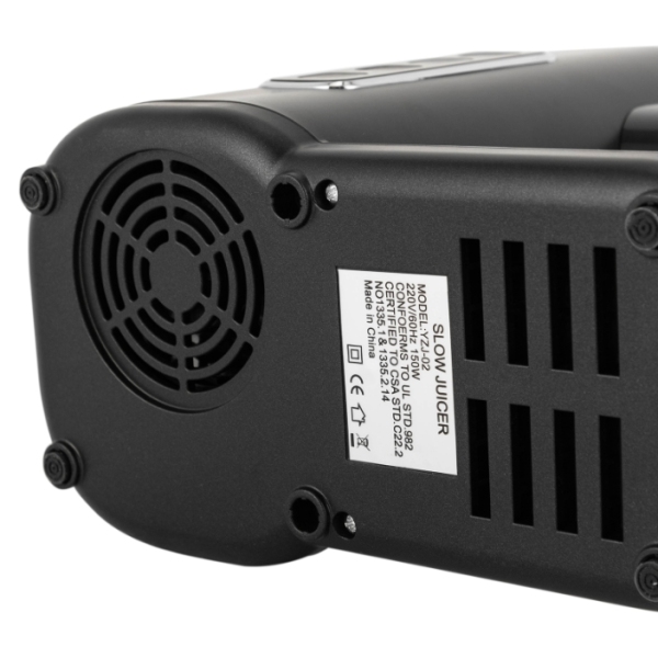 Spremiagrumi elettrico per frutta e verdura da 150 W con 2 tazze per spremere mele, arance, angurie, verdure, 27 x 22 x 11 cm, nero