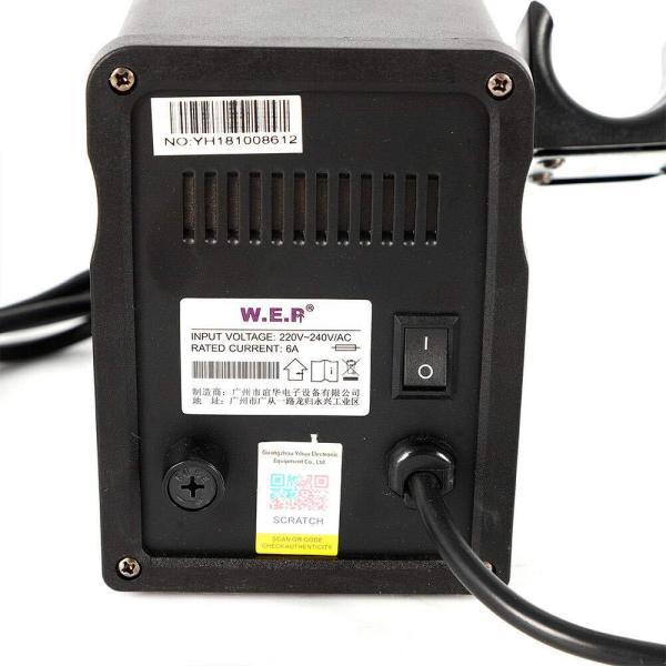 Stazione Saldatura Ad Aria Calda SMD 898D - 700 W, Temperatura Regolabile 100-480°C, Display Digitale - Foto 5