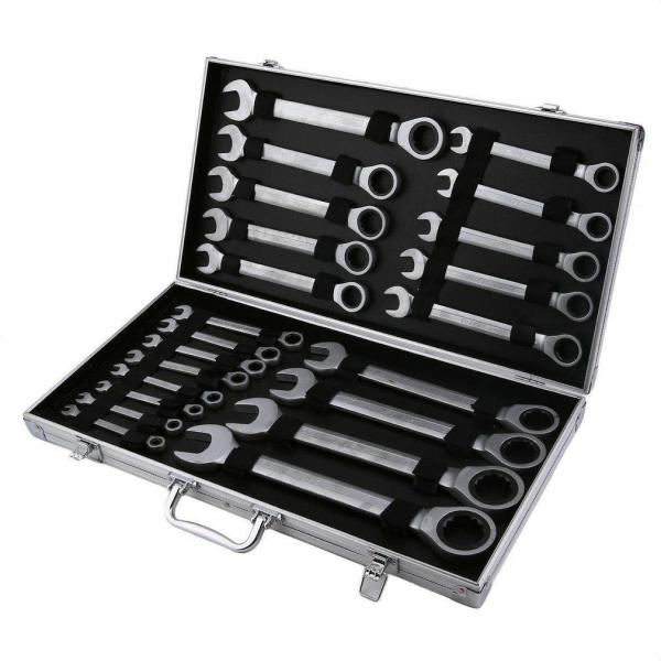 Set chiavi a cricchetto ad anello Chiave fissa da 6-32 mm Cricchetto ad anello Set a cricchetto da 22 pezzi