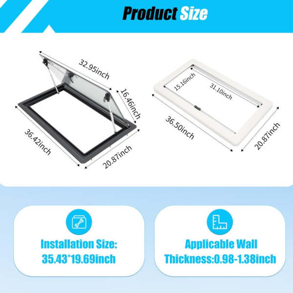 FINESTRA ROULOTTE CAMPER Roulotte Finestrino Laterale Camper Finestrino Laterale Camper Finestrino 235582174711 - Foto 5