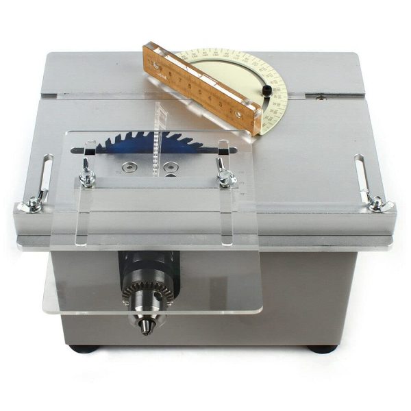Mini Sega Circolare Da Tavolo 200W - Regolabile 0-90°, 7 Velocità, Per Legno, Plastica, Metallo