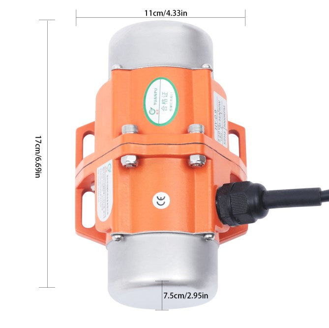 Motore Vibrante 30W 110V 3600RPM Asincrono Monofase Per Industria