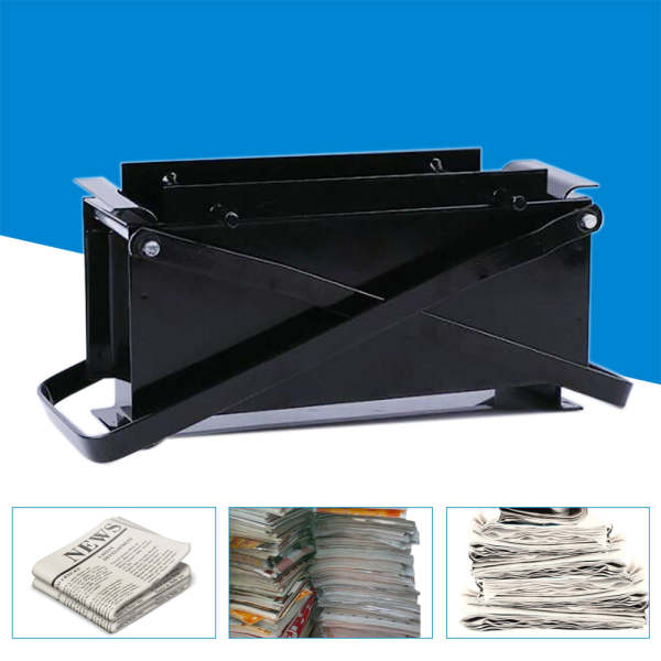 Bricchettatrice per carta, bricchettatrice per giornali di scarto per carta riciclata, adatta per piccoli uffici e case, 33 x 15 x 13 cm, nera