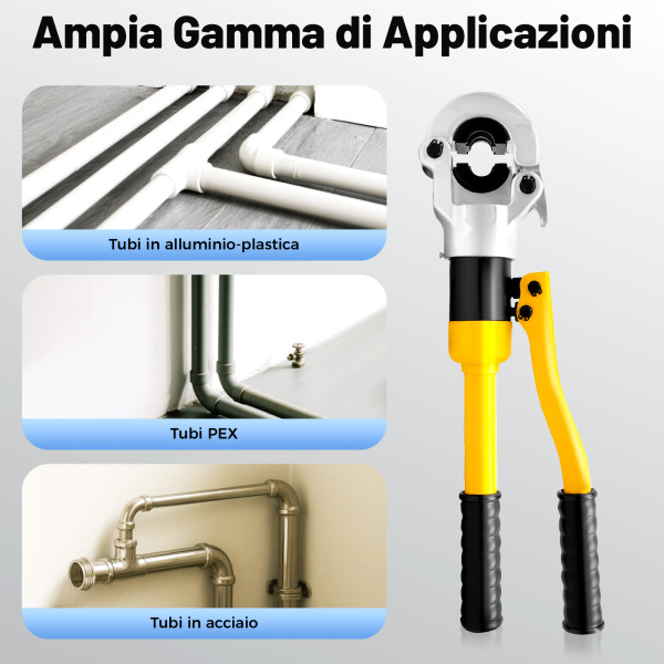 PRESSATRICE PRESSA MULTISTRATO Pex Idraulica ERGAL Th 16 20 26 32 Tubo - Foto 8