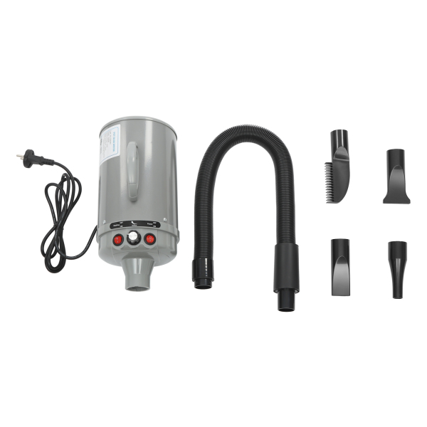Asciugacapelli per capelli, asciugacapelli per gatti elettrici, asciugatura per animali domestici con 4 ugelli - grigio Asciugacapelli per capelli, asciugacapelli per gatti elettrici, asciugatura per animali domestici con 4 ugelli - grigio
