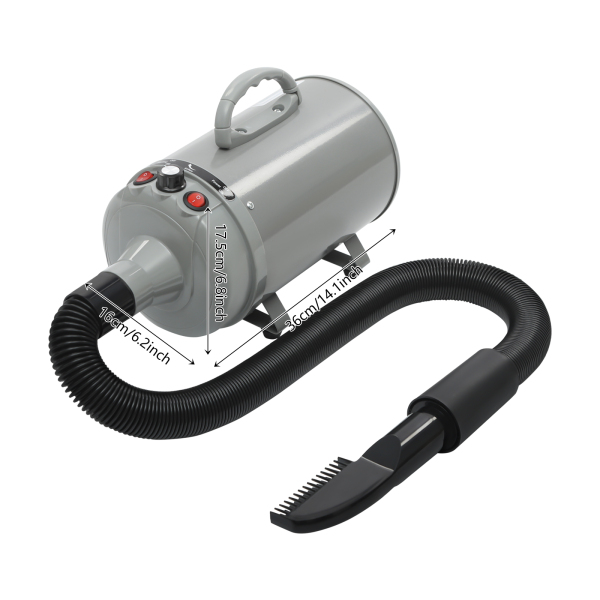 Asciugacapelli per capelli, asciugacapelli per gatti elettrici, asciugatura per animali domestici con 4 ugelli - grigio Asciugacapelli per capelli, asciugacapelli per gatti elettrici, asciugatura per animali domestici con 4 ugelli - grigio