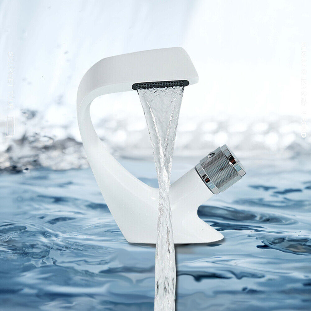 Rubinetto Bagno A Cascata Monocomando - Miscelatore Moderno Con Effetto Cascata Per Lavabo