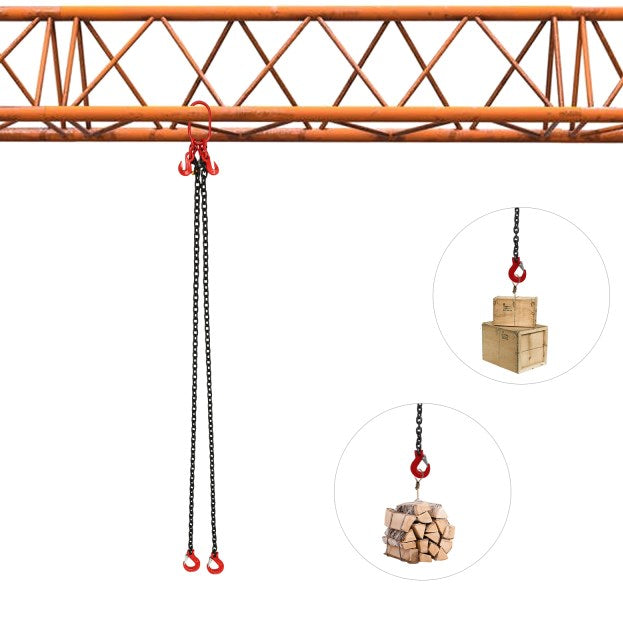 Catena Di Sollevamento Ejoyous 2m Con Ganci - Capacità 8800 Lbs Per Edilizia E Industria - Foto 10