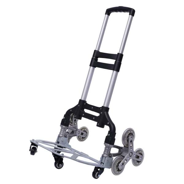 Carrello Pieghevole Per Scale - Carrello Trasporto 150 Kg, 8 Ruote, Regolabile In Altezza, Per Magazzini E Traslochi - Foto 10