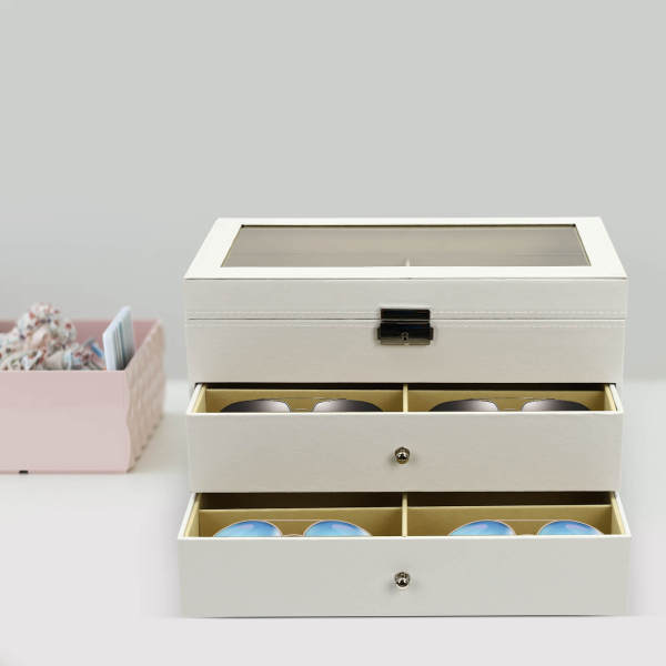 18 slot per occhiali da sole, scatola portaoggetti per occhiali da sole, espositore per occhiali con cassetto 18 slot per occhiali da sole, scatola portaoggetti per occhiali da sole, espositore per occhiali con cassetto
