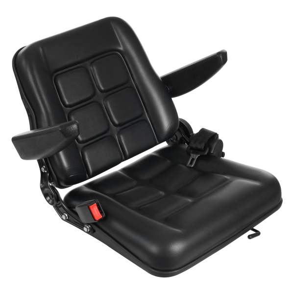 Sedile per carrello elevatore, sedile per carrello elevatore con cintura di sicurezza e bracciolo, sedile per trattore escavatore