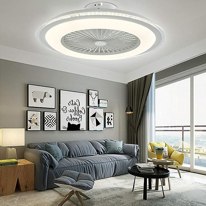 Plafoniere moderne ventilatore da soffto pieghevole per camera da letto ventilatore da soffto con luce a led e lampada da soffto di controllo per l'illuminazione del soggiorno  39