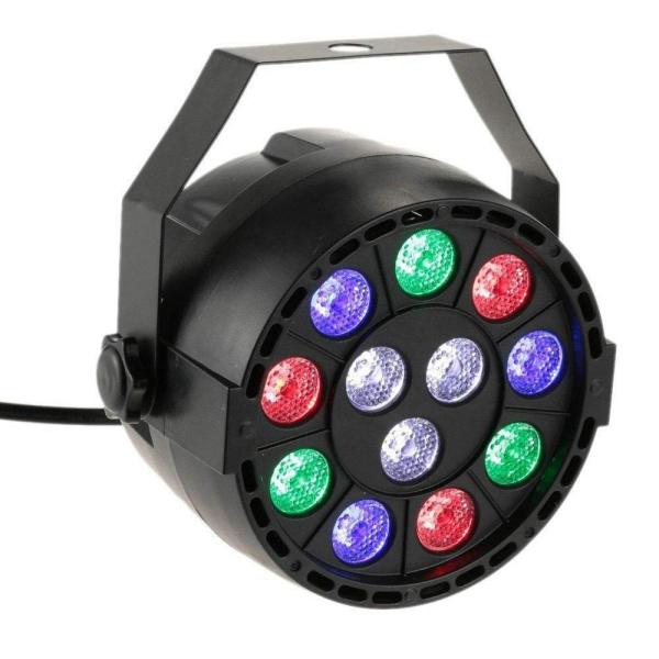 LED Stage Light Par Spotlight DMX512 12LED RGBW Stage Lighting con effetto luce per luci da palcoscenico Disco DJ Party Show Bar (4 pezzi)