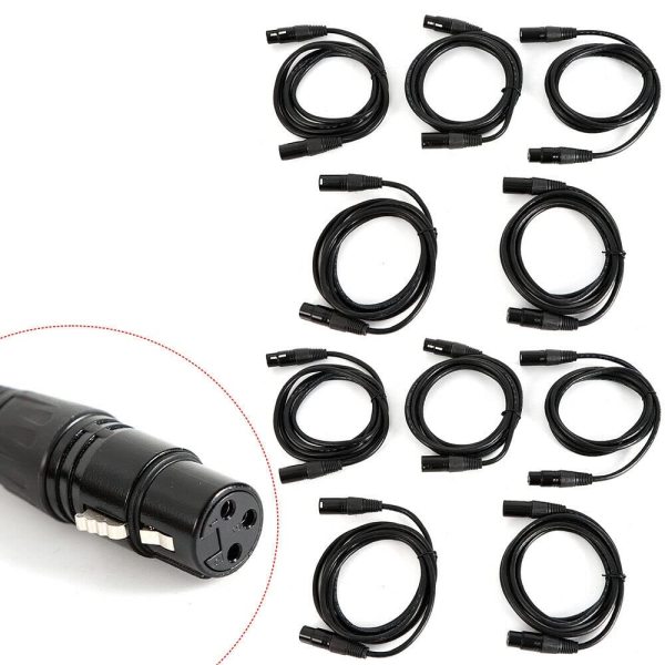 Cavo segnale DMX, DMX512, cavo luce scenica, 10 2m, cavo segnale DMX per illuminazione scenica, nero