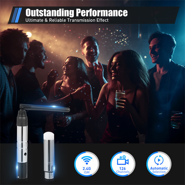 8 ricevitori XLR 2.4G DMX512 senza fili maschio/femmina, illuminazione a LED per DJ, palcoscenico, PAR