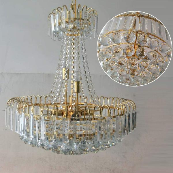 Lampadario Di Cristallo Moderno - 9 Luci E14, Oro, Per Soggiorno E Sala Da Pranzo - Foto 10