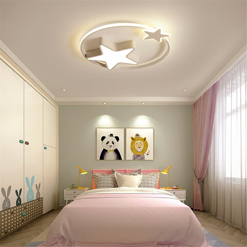 Lampada Per Cameretta Per Bambini Plafoniera A LED Dimmerabile Design A Forma Di Cuore Lampada Da Soffitto Ragazze Ragazzi Con Telecomando Cartoni Animati Camera Dei Bambini Lampadario,52cm(24w