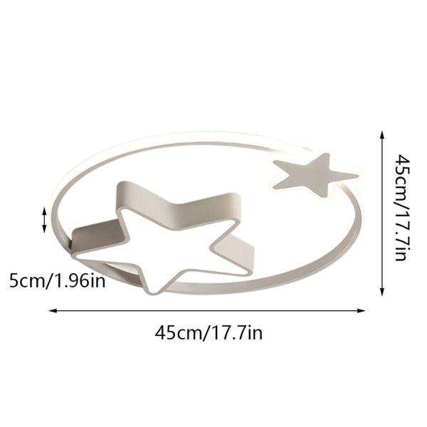 Lampada da soffitto moderna dimmerabile LED plafoniera da camera per bambini con telecomando, design creativo Illuminazione a soffitto bianca per ragazzo, ragazza, bambino, camera da letto (58cm, 36W