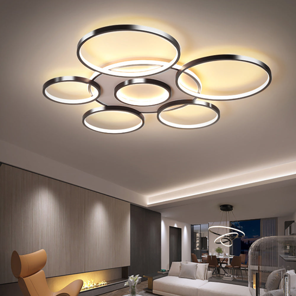 LOVHAUS Plafoniera LED 24W, 16 milioni di colori RGB, bianco caldo/neutro, regolabile, controllo tramite app, telecomando, 2700K-6500K, Bianco, 30CM | Leroy Merlin