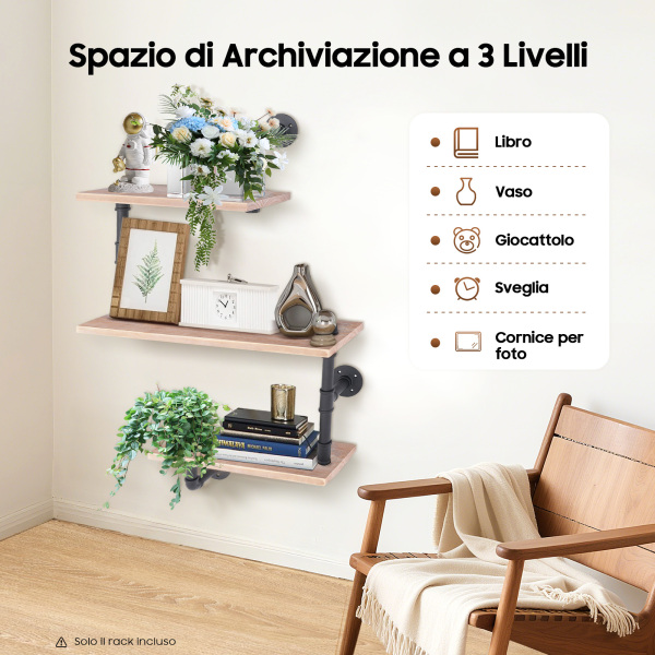 STAFFE MENSOLA INDUSTRIALE per tubi in ferro supporto a parete scaffalatura libr EUR 20,53
