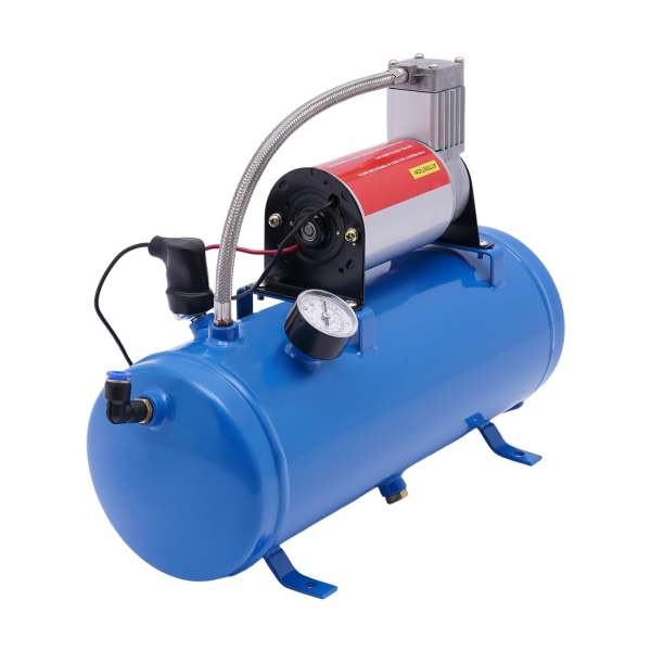 Kit tromba d'aria per treno DC 12V 100PSI Compressore d'aria Sistema d'aria per serbatoio universale da 6 litri