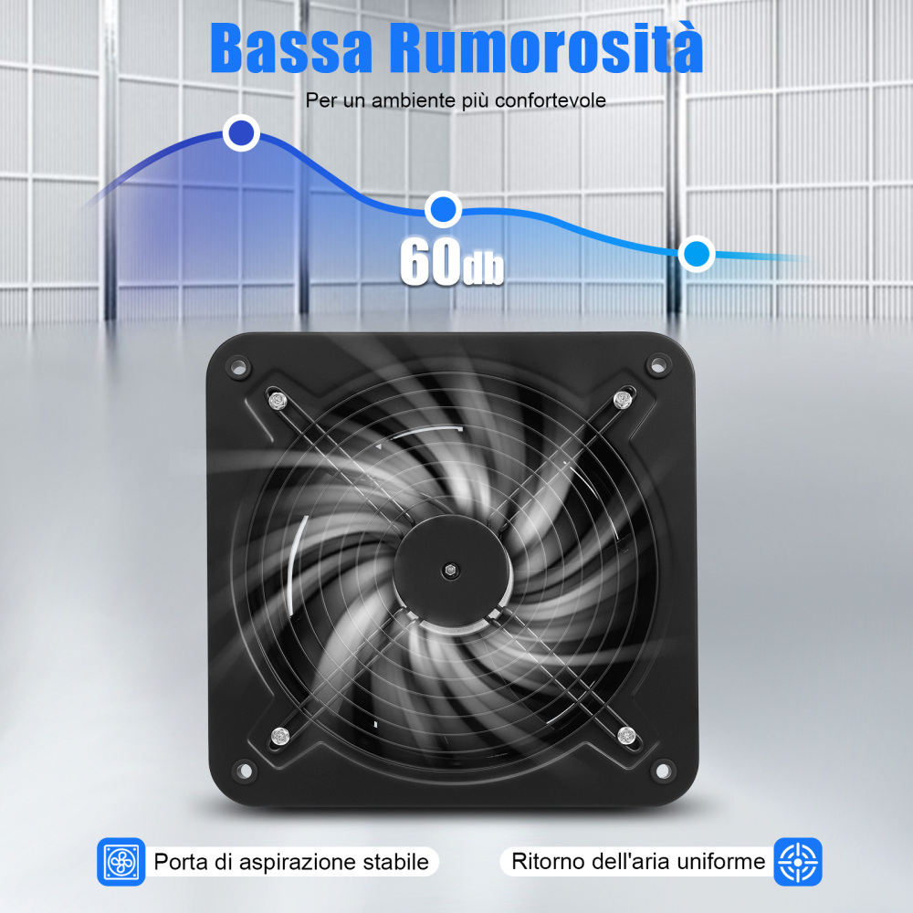 Ventilatore Da Bagno 150mm 2 Direzioni Silenzioso Aspiratore Aria Telecomando