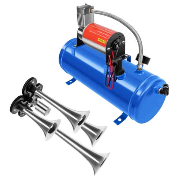 Kit tromba d'aria compressore compressore d'aria 12V 6L 6 litri con compressore d'aria 150 PSI 4 trombe