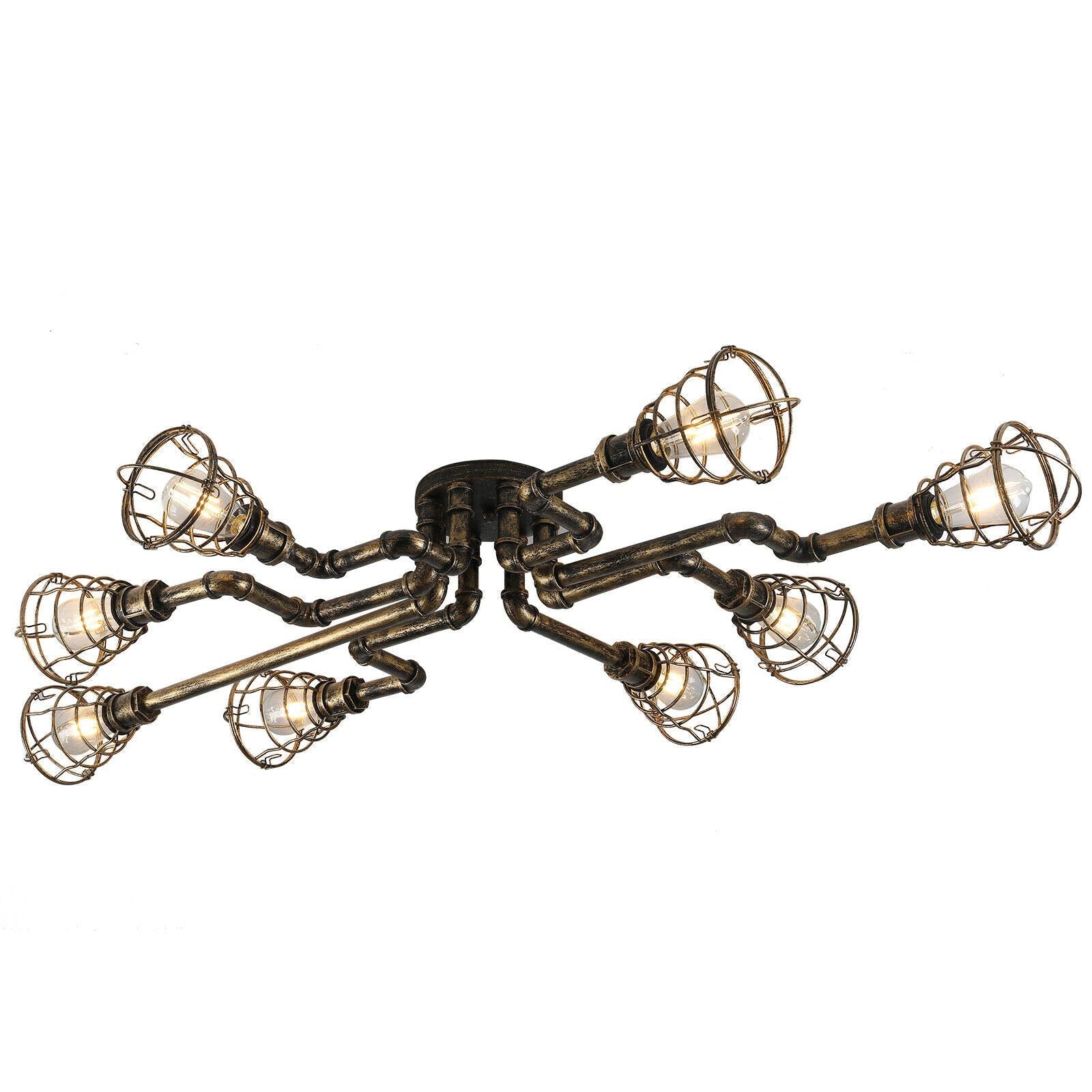Vintage Lampadario a Sospensione Industriale Retro