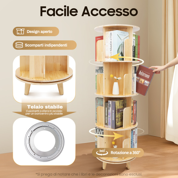 Scaffale Mobile Girevole Scaffale Organizer Rotante A 6 Livelli In Plastica - Girevole, Rimovibile, Per Sotto La Scrivania, Studio, Ufficio, Casa Ripiano Rimovibile Sotto Il Tavolo