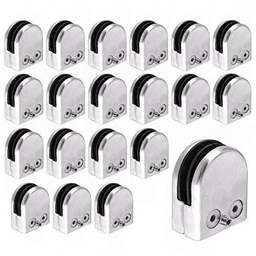 Clip per vetro, Pinze in acciaio inossidabile 20 x 8-10mm