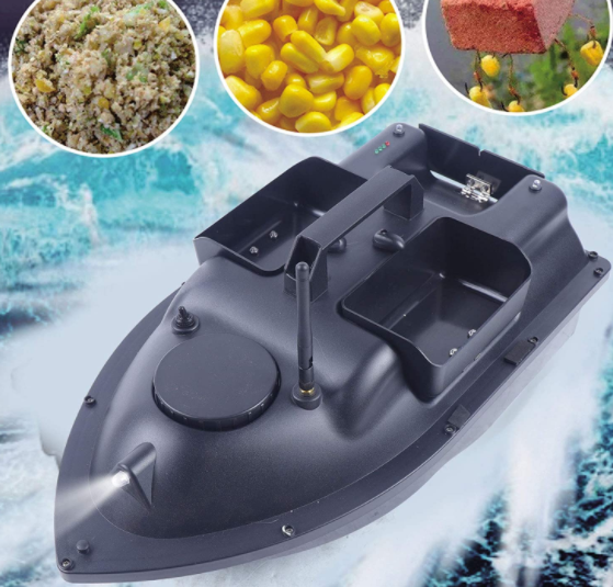 DBMGB Barca Esca Telecomandata da Pesca, Barchino Carpfishing con GPS e Luce Notturna a LED, RC Barca Dell'esca-500m Posizionamento GPS, Scelta Migliore per la Pesca Notturna e Nuvolosa