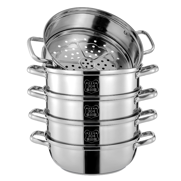 Vaporiera In Acciaio Inox A 5 Strati Con Manico 30 Cm Con - Foto 5