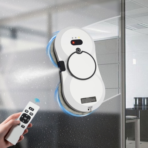 Macchina intelligente per la pulizia dei vetri con spruzzo d'acqua con telecomando, adatta a vari luoghi con superfici lisce