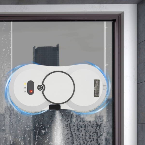 Macchina intelligente per la pulizia dei vetri con spruzzo d'acqua con telecomando, adatta a vari luoghi con superfici lisce