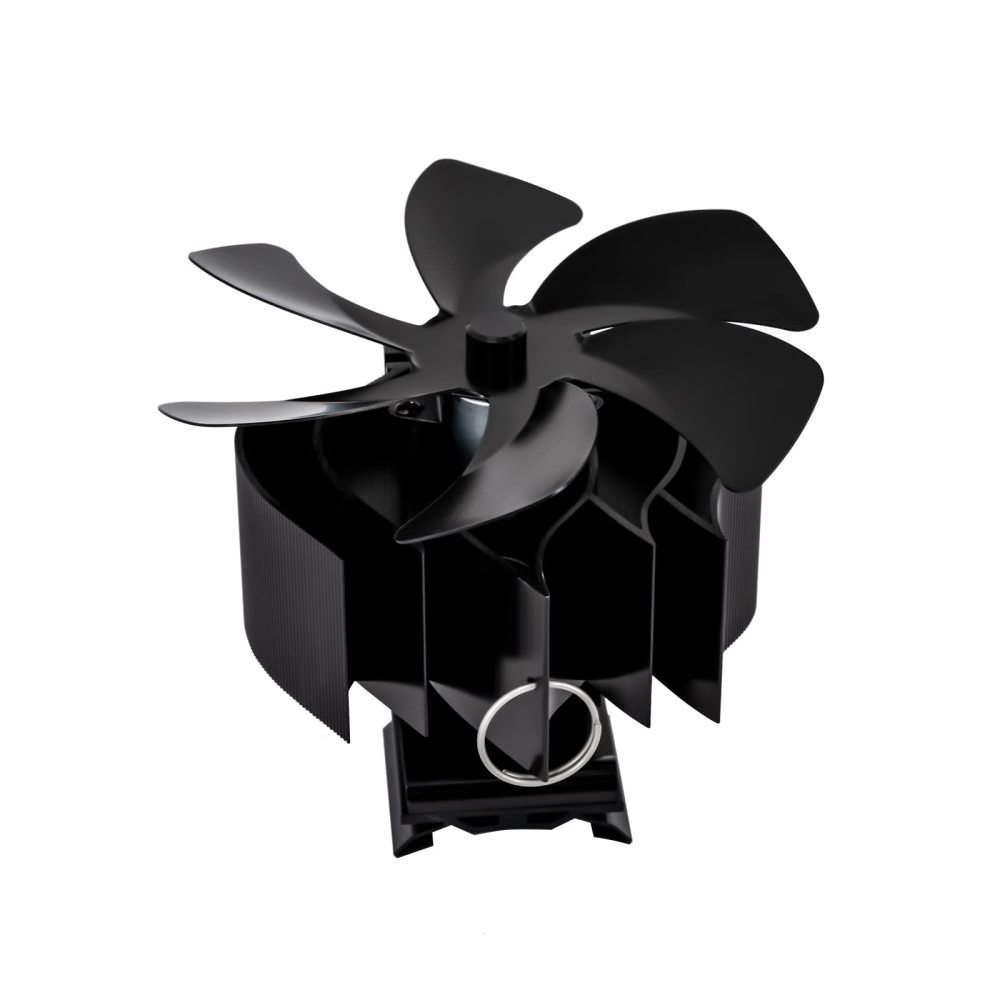 Fwiull 7 Pale Silenzioso Ventilatore Per Stufa A Legna Fwiull - Senza Elettricità, 7 Pale, Con Termometro, Risparmia Fino Al 37% Di Combustibile Ventolino Aria Calda - Foto 6