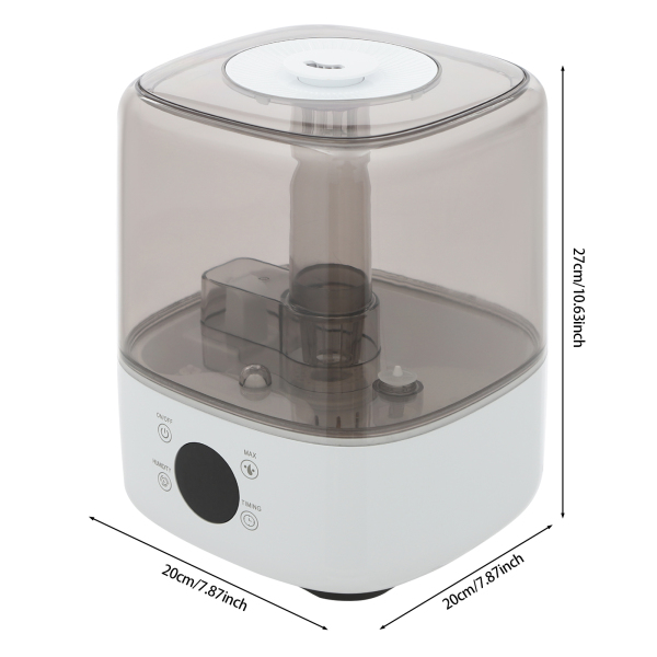 Umidificatore, umidificatore a riempimento dall'alto, umidificatore intelligente per camere da letto, camerette, sale yoga - Bianco