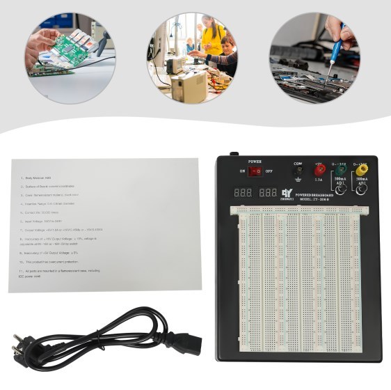 Breadboard ZY-208 3220 Punti - Scheda Test Circuiti Elettronici Senza Saldatura, Riutilizzabile - Foto 2