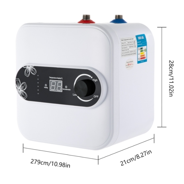 Scaldabagno Istantaneo Elettrico 3000W - Senza Serbatoio, Per Cucina/Bagno, Bianco, 220V - Foto 8