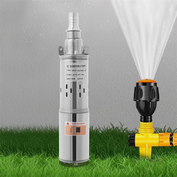 Pompa per pozzi profondi - 12 V - Solare - Acciaio inossidabile - 1,2 m³/h