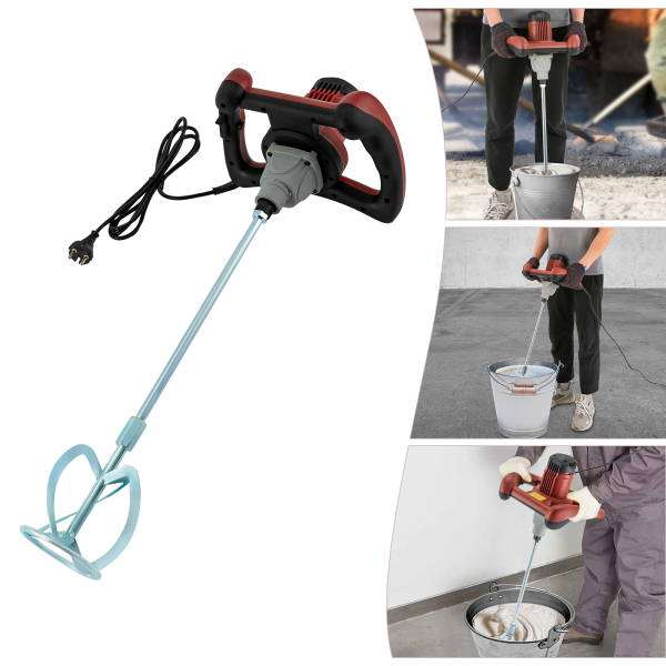 Miscelatore manuale Miscelatore manuale elettrico Betoniera utilizzata per miscelare calcestruzzo Cemento Cartongesso Fango Malta Vernice 1600W Betoniera