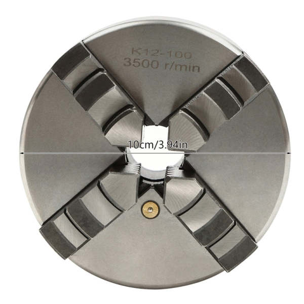 Mandrino Autocentrante Per Tornio Ø100mm - 4+4 Griffe In Acciaio, Ghisa Indeformabile - Foto 6