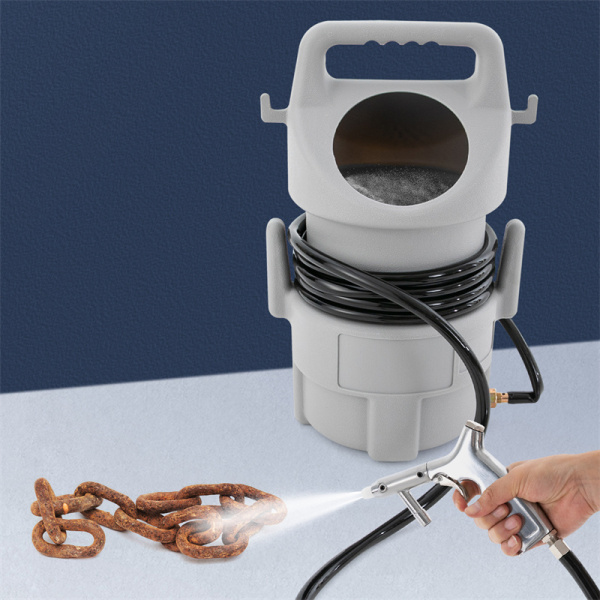 Sabbiatrice mobile, pistola di sabbiatura con tubo, 4,5 m pressione massima 120 Psi