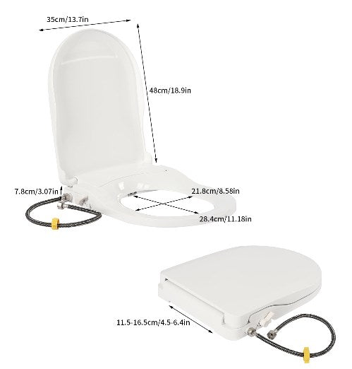 Inserto Bidet Per Water - Doppio Ugello Autopulente, Pressione Regolabile, Installazione Facile - 6