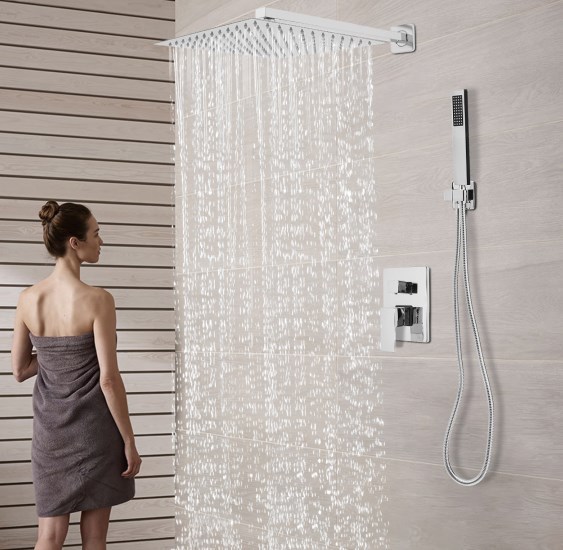 Braccio Doccia In Acciaio Inox Prolunga Da Bagno - Resistente Ruggine, Moderno