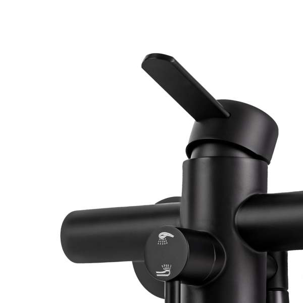 Rubinetto Da Cucina A Parete Con Pistola A Spruzzo - Girevole 360°, Acciaio Inox, Doppio Getto - Foto 4