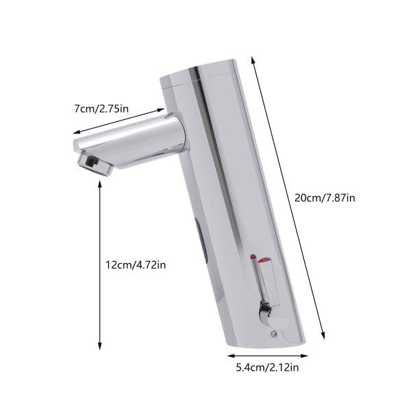 Rubinetto Con Sensore A Infrarossi Per Bagno - Automatico, Senza Contatto, Con Temperatura Regolabile, Acciaio Inox