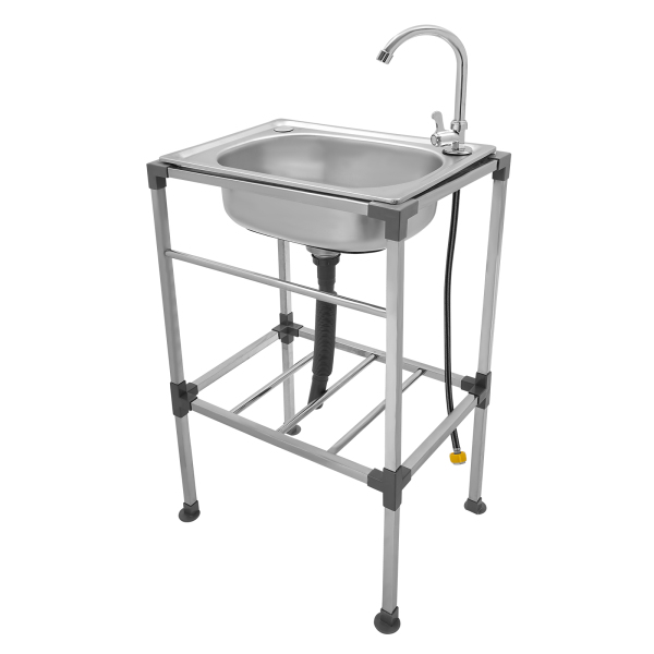 Lavello da cucina, Lavello da cucina in acciaio inox, Capacità di carico: circa 60 kg, 48*35*83 cm, Argento Lavello da cucina, Lavello da cucina in acciaio inox, Capacità di carico: circa 60 kg, 48*35*83 cm, Argento