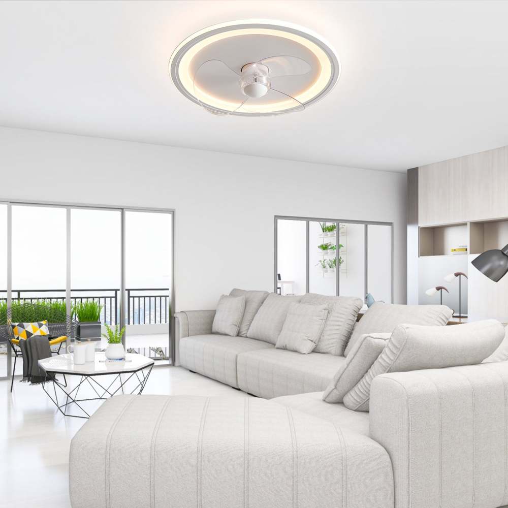 Ventilatore A Pale 106 Cm Telecomando Ventilatore Da Soffitto Con Luce A LED E Telecomando, 106 Cm, 5 Pale, Motore DC Silenzioso, 6 Velocità Ventilatore Aria Calda