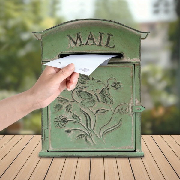 Cassetta Delle Lettere Vintage Da Parete Verde – Stile Retrò, Impermeabile, Con Chiusura A Gancio, Perfetta Per Esterni E Giardino